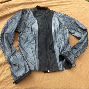 Black snd Grey Rainguard Nanomax Reflective Motorcycle Jacket Size XS